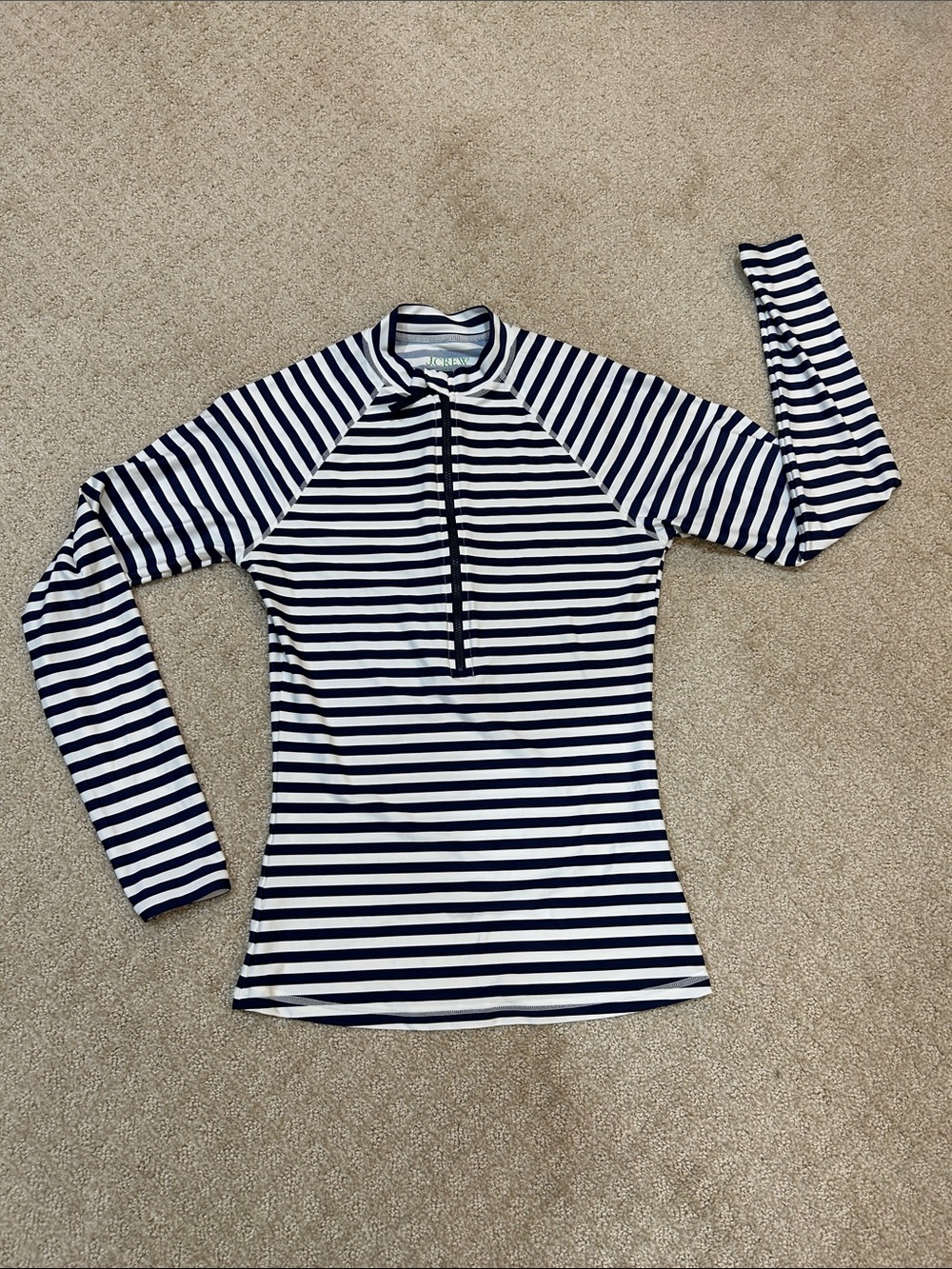 J. Crew Long-sleeve rash guard in stripe M - Picture 2 of 8